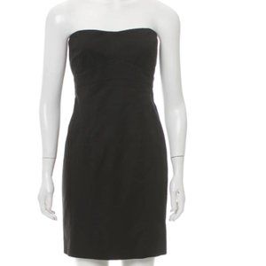 Helmut Lang Black Strapless Pencil Dress Size:10